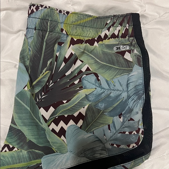 RBX Women's Athletic Shorts with Tropical Print - Picture 8 of 10